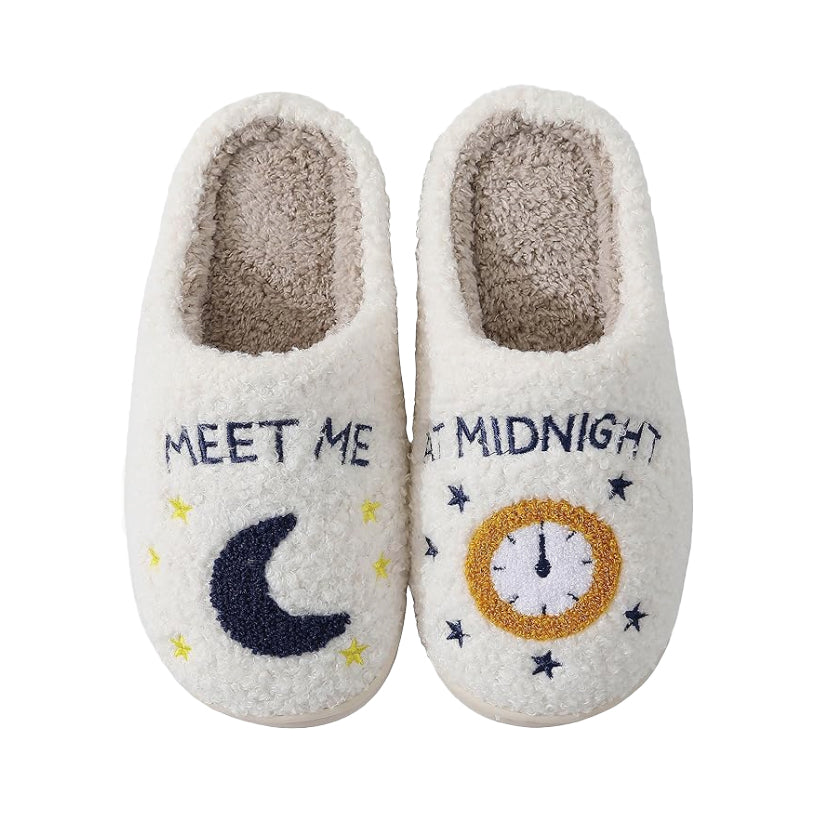 Meet Me At Midnight Slippers, shop the best Christmas gift gifts for her for him from Inna carton online store dubai, UAE!