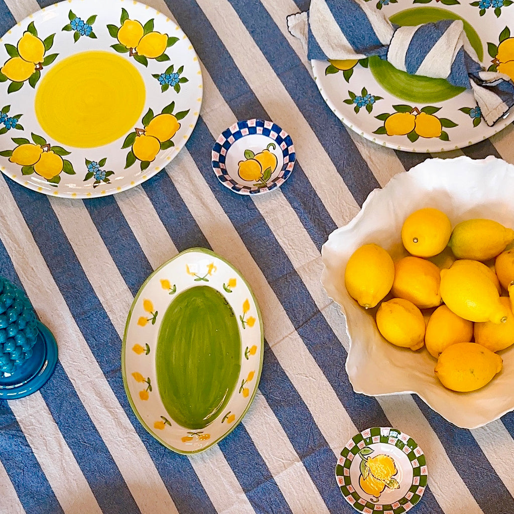 Happy Citron Ceramic Platter | Green