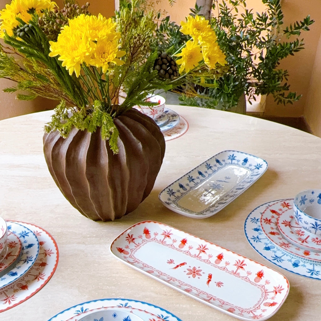 Jungle Porcelain Platter | Orange