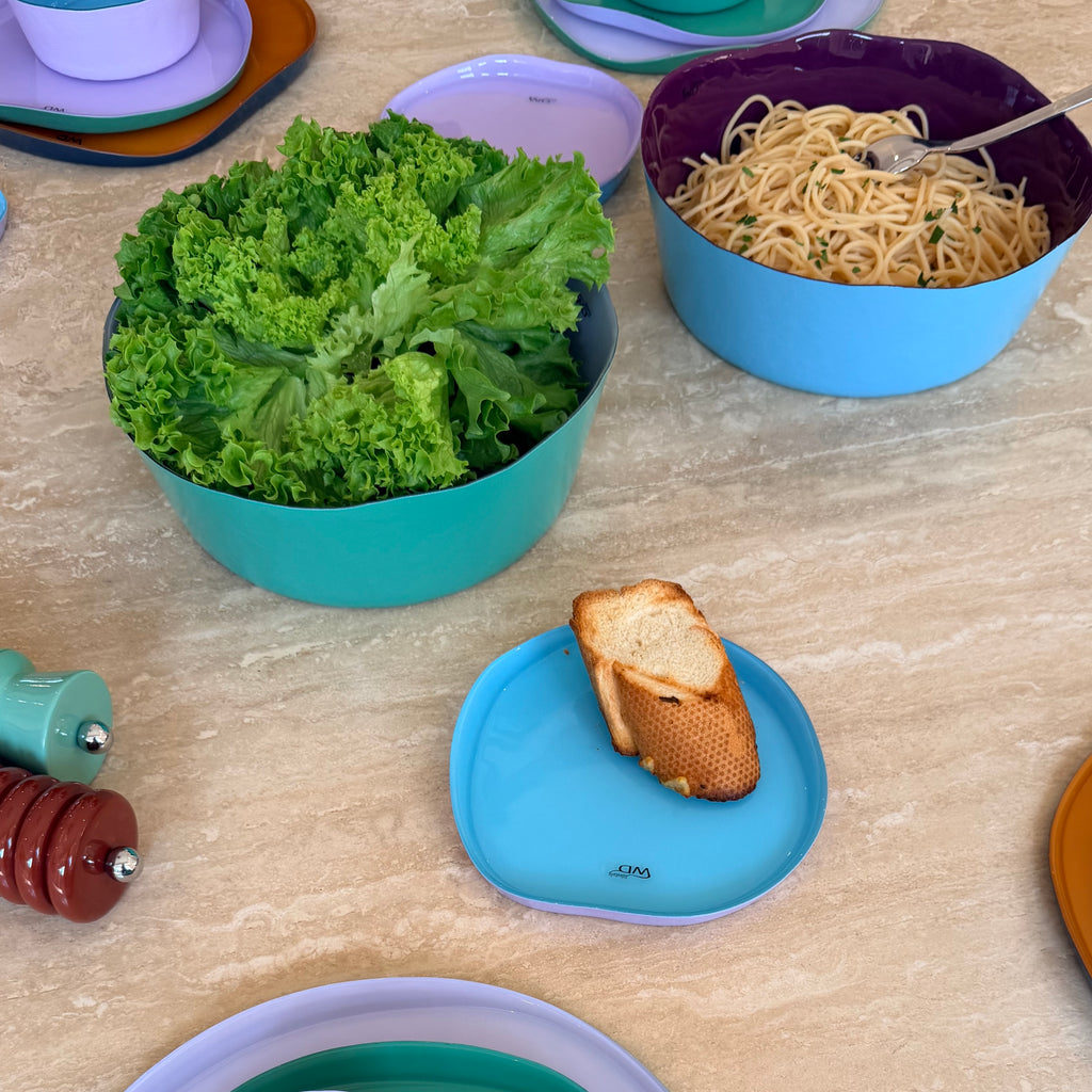 Splash Glass Side Plates Set of 2 | Lilac & Turquoise