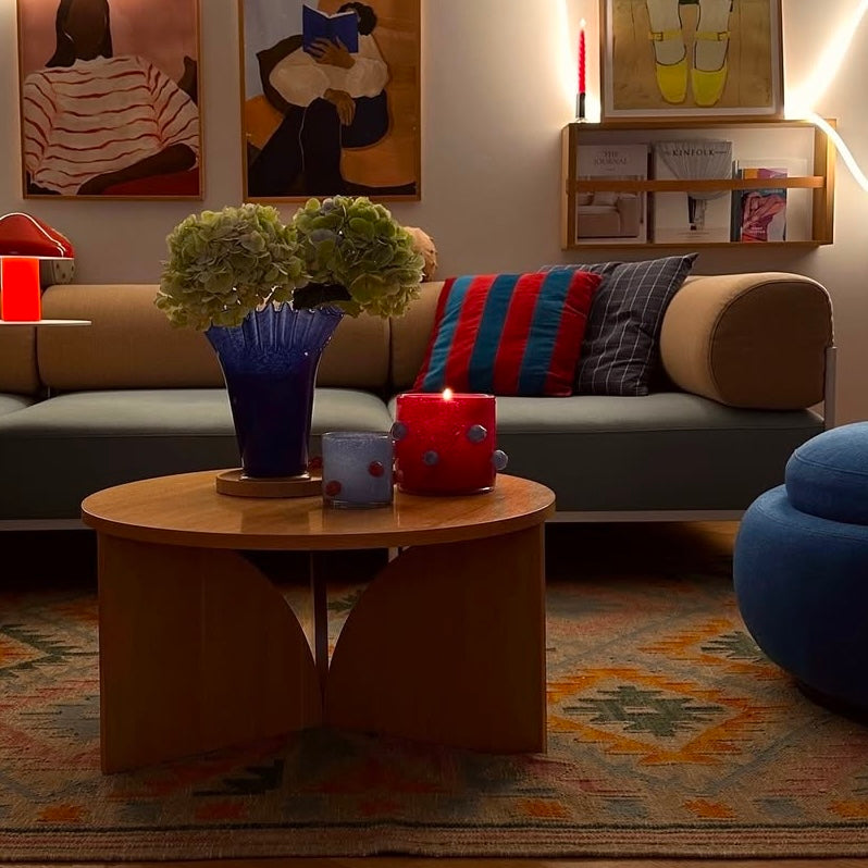 Arlo Glass Candle holder XS | Beige