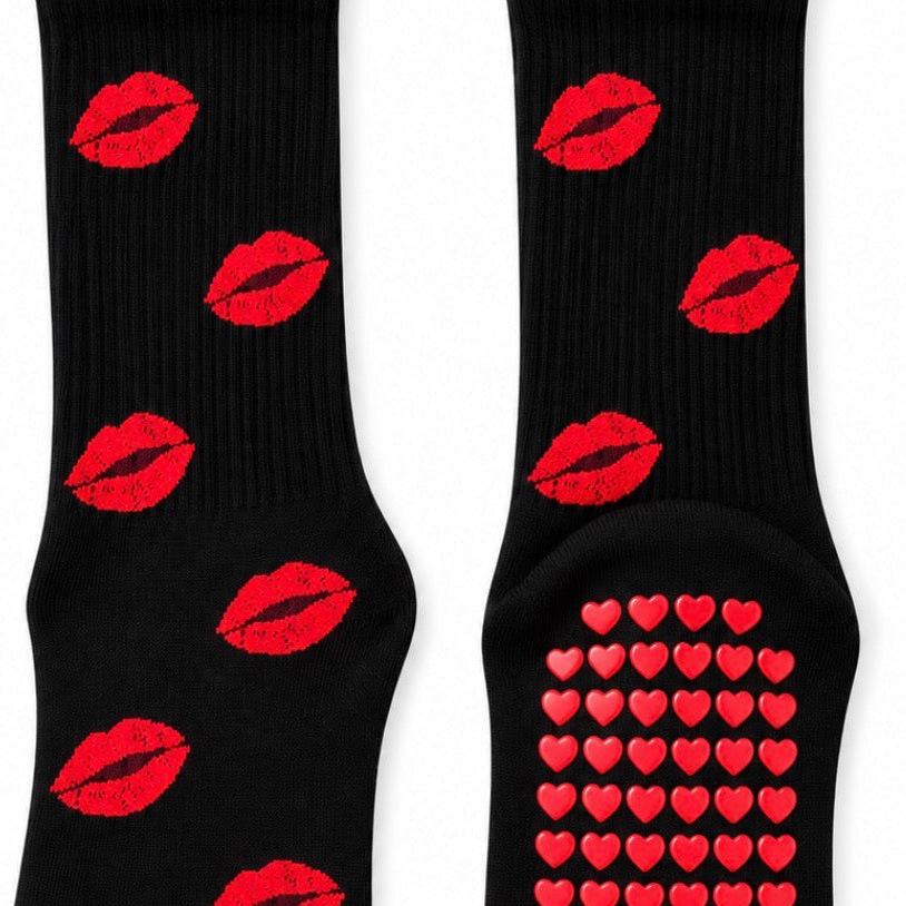 Hot Lips Grip Socks | Black