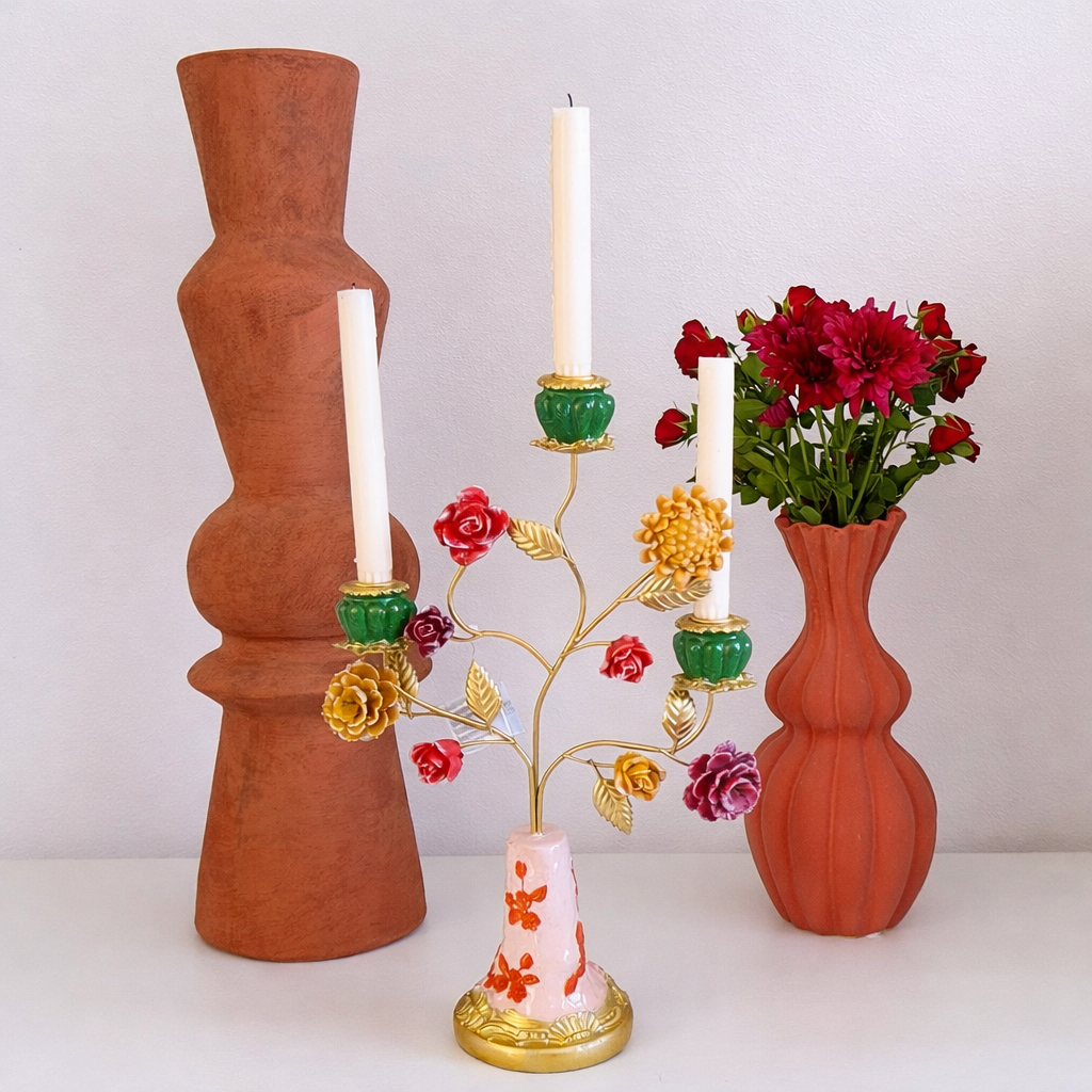 Scultped Terracotta Vase