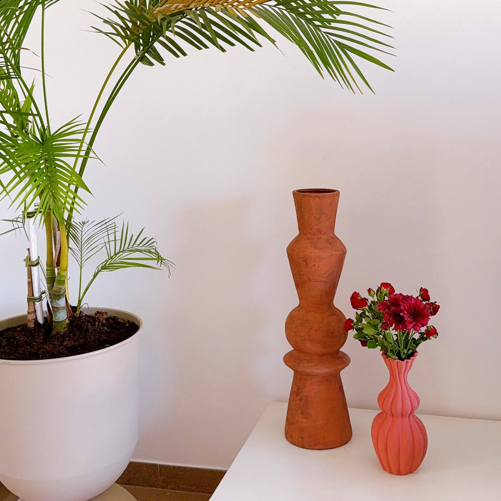 Scultped Terracotta Vase