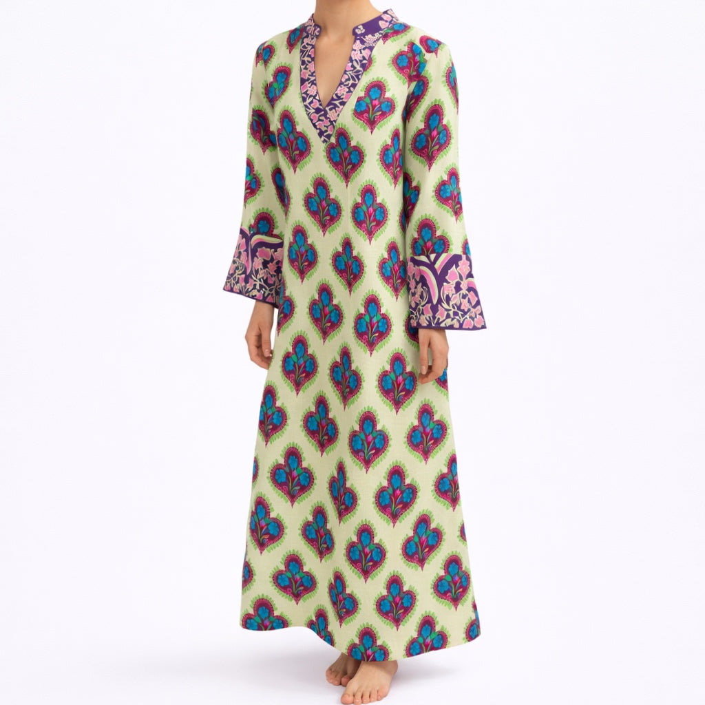 Green Tribe Linen Kaftan