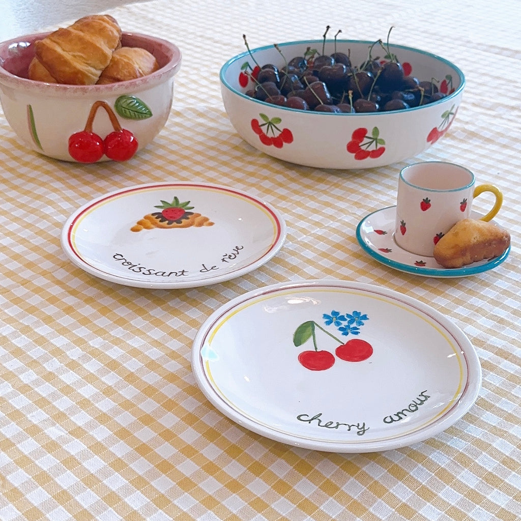 Petite Dessert Ceramic Plate | Croissant