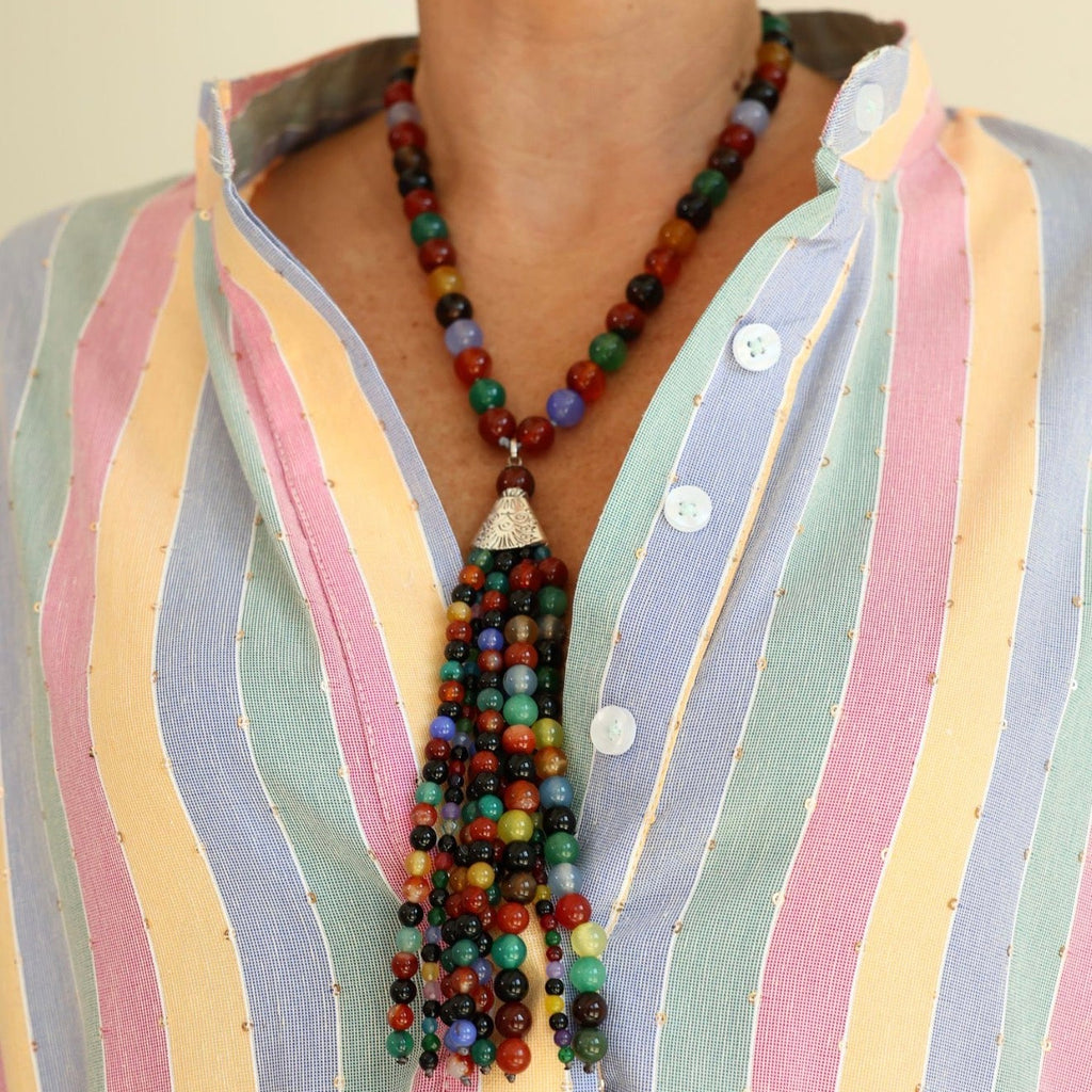 The Tassel Stone Necklace | Multicolor