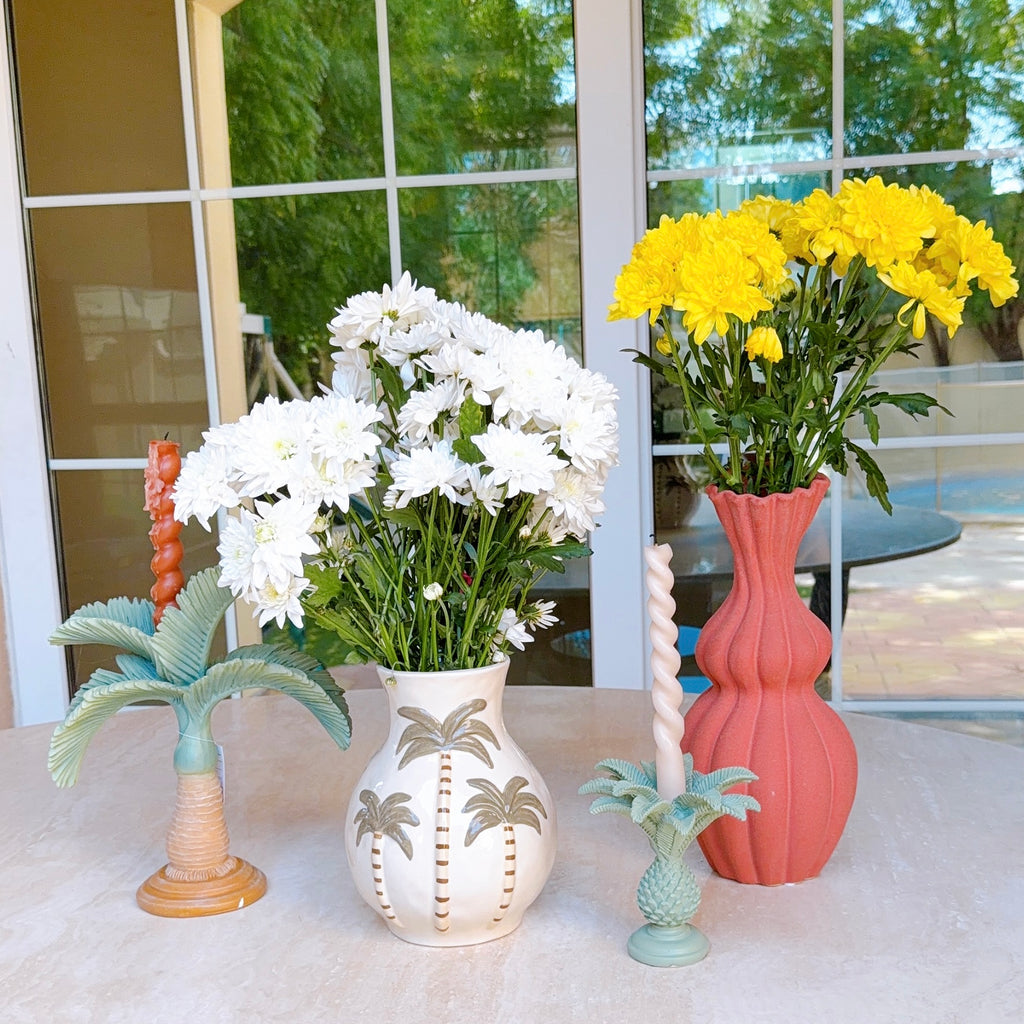 Palm Grove Stoneware Vase