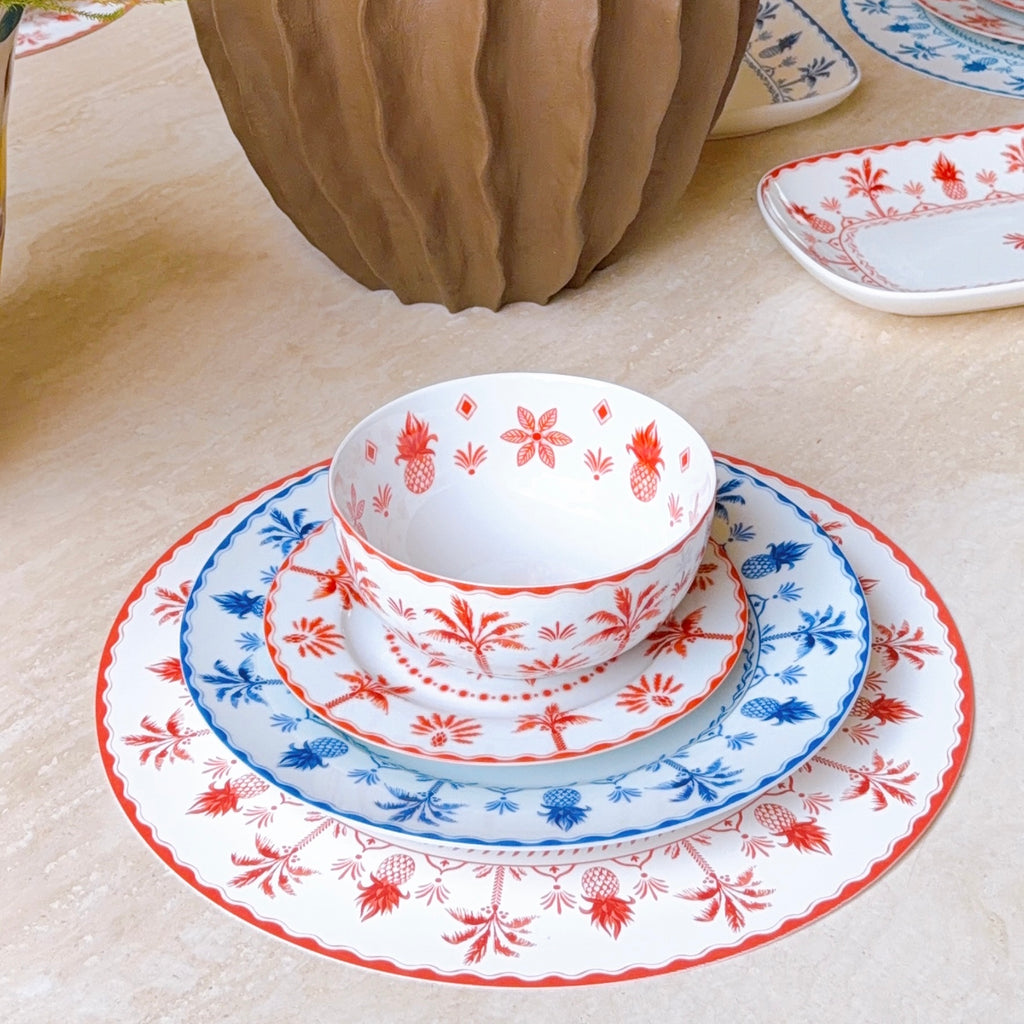 Jungle Porcelain Bowl Set of 2 | Orange