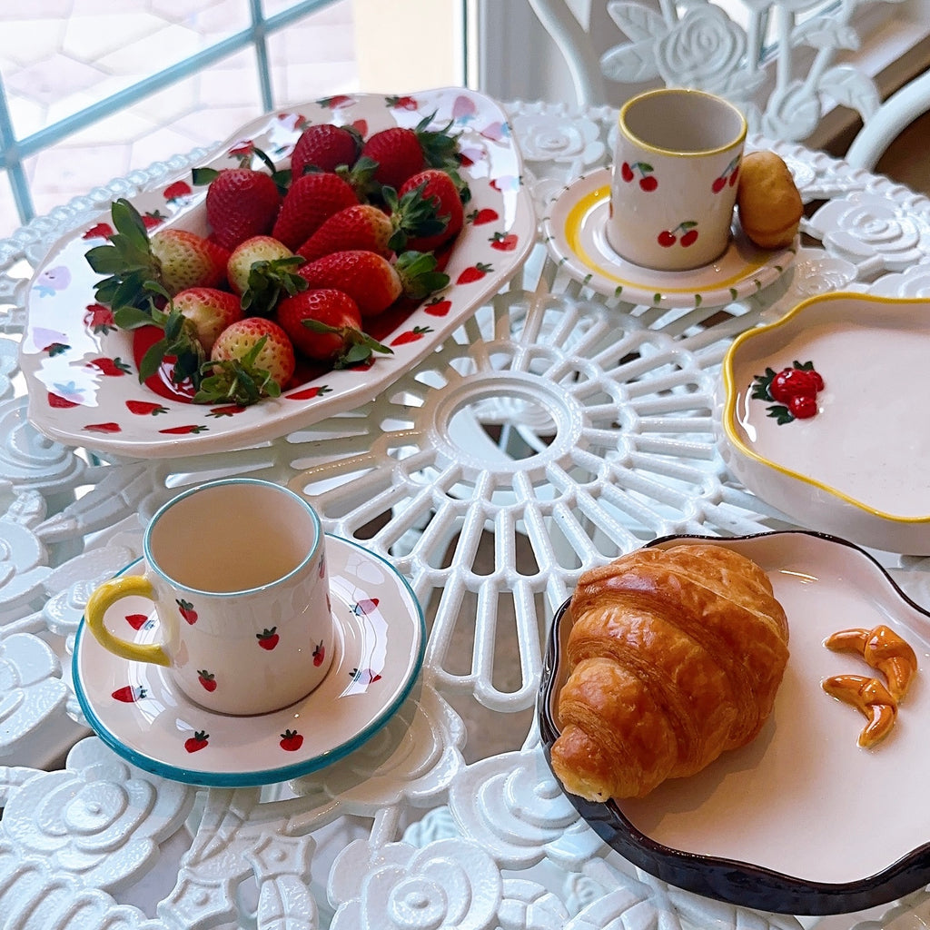 Petite Strawberry Ceramic Platter