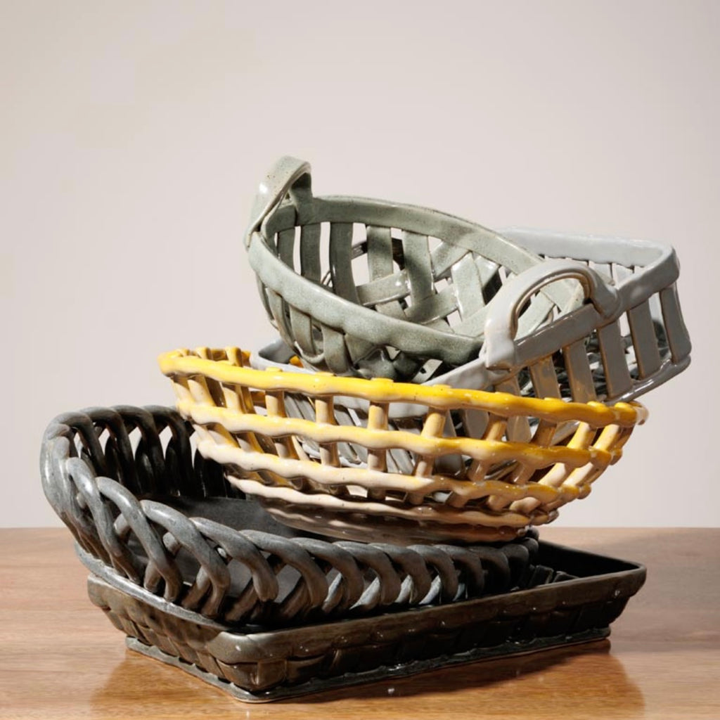 Lattice Ceramic Bowl Large | Peach