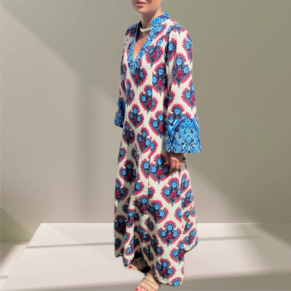 Green Tribe Linen Kaftan