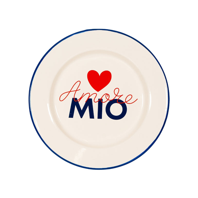 Amore Mio Enamel Dinner Plate, the best customized gift and gifts for her and for him from Inna Carton online shop Dubai, UAE!
