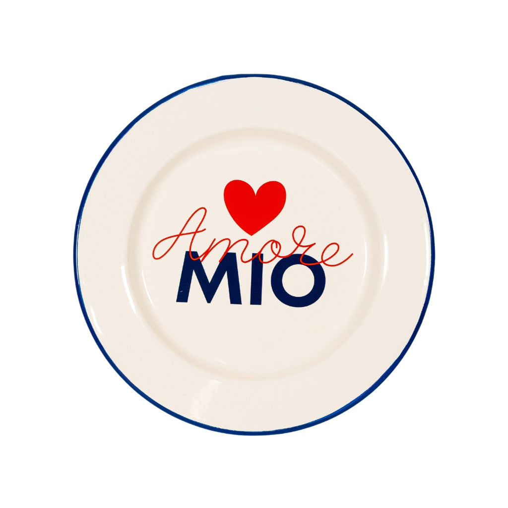 Amore Mio Enamel Dinner Plate, the best customized gift and gifts for her and for him from Inna Carton online shop Dubai, UAE!
