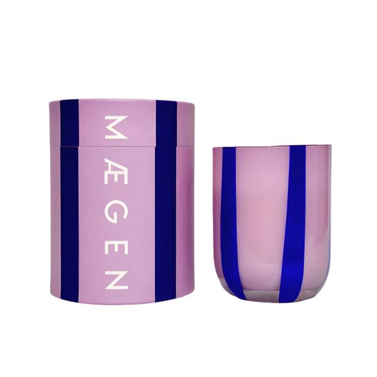 Attina Glass Candle | Lilac & Navy, the best ramadan customize gift and gifts for her and for him from Inna Carton online shop Dubai, UAE!