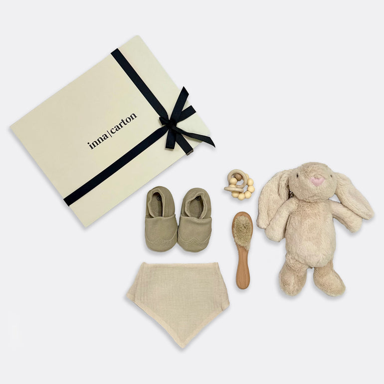 Hun Bun Soft toy | Cream My Moccasin | Off-white (from birth up to 12 months) Baby Cotton Bib Boule Teether Baby Brush, shop the best Christmas gift gifts for her for him from Inna carton online store dubai, UAE!