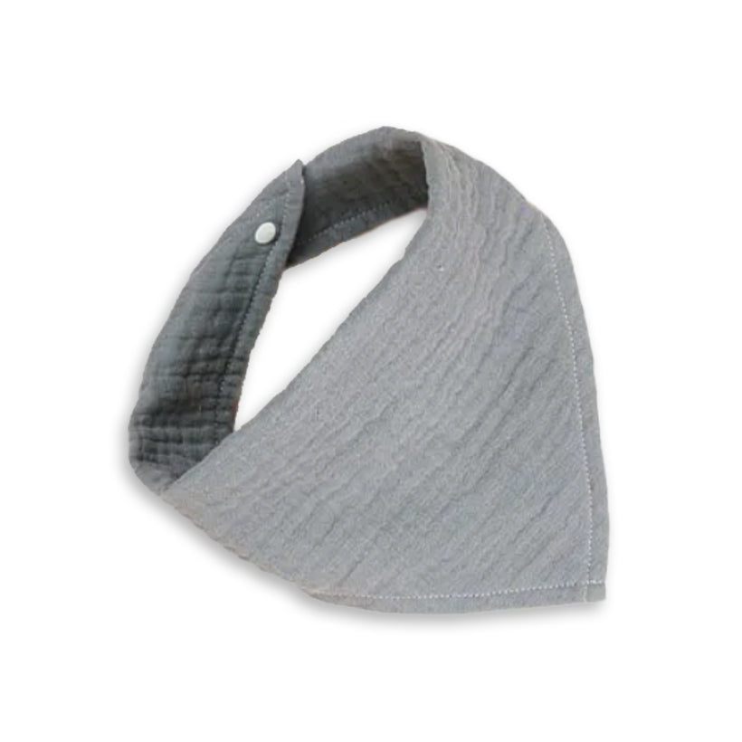 Bandana Style cotton baby newborn Bib | Grey, shop the best Christmas gift gifts for her for him from Inna carton online store dubai, UAE!