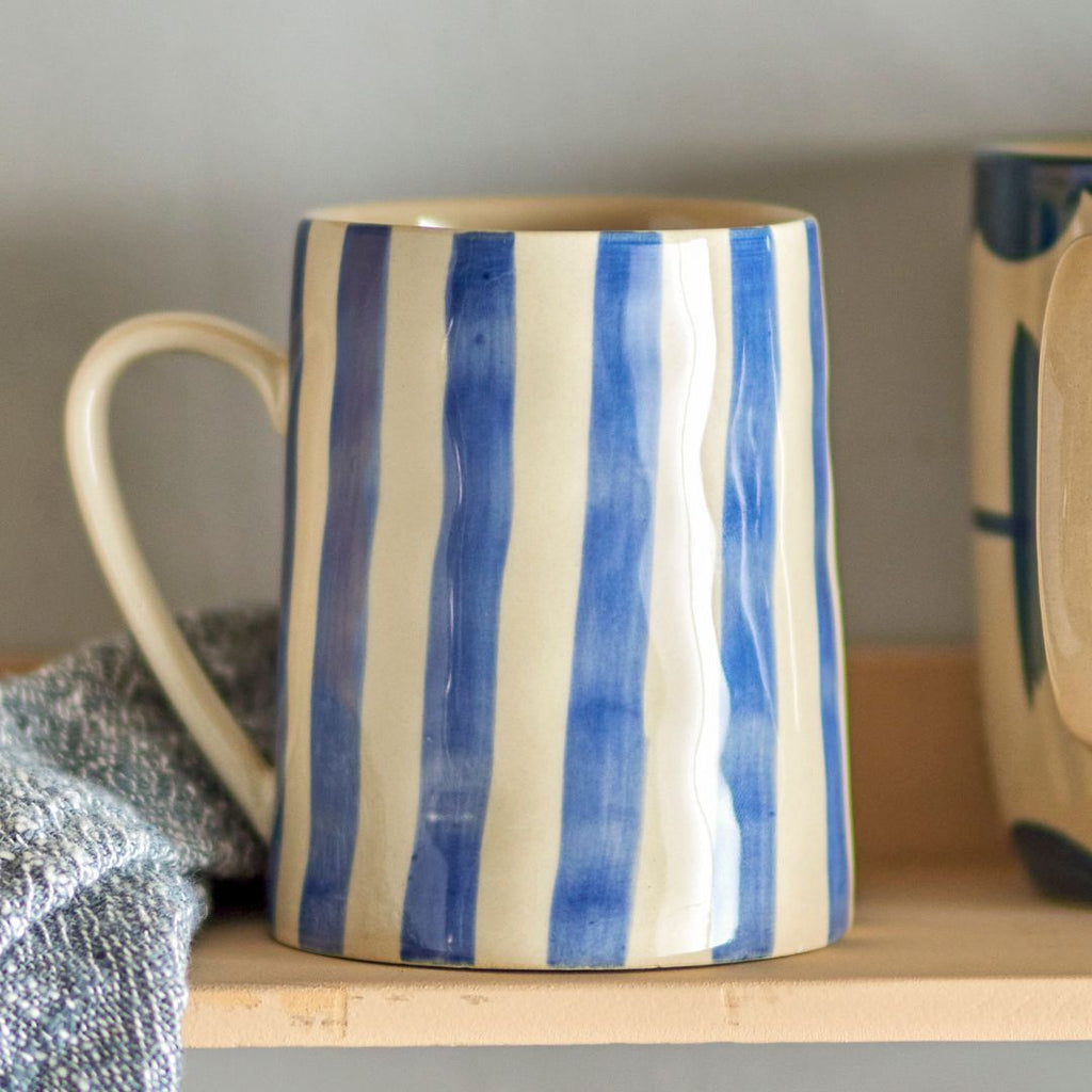 Begonia Stoneware Mug | Blue, the best customized gift and gifts for her and for him from Inna Carton online shop Dubai, UAE!

