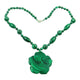 Semi precious malachite oversized flower necklace, shop the best gift gifts for her for him from Inna carton online store dubai, UAE!