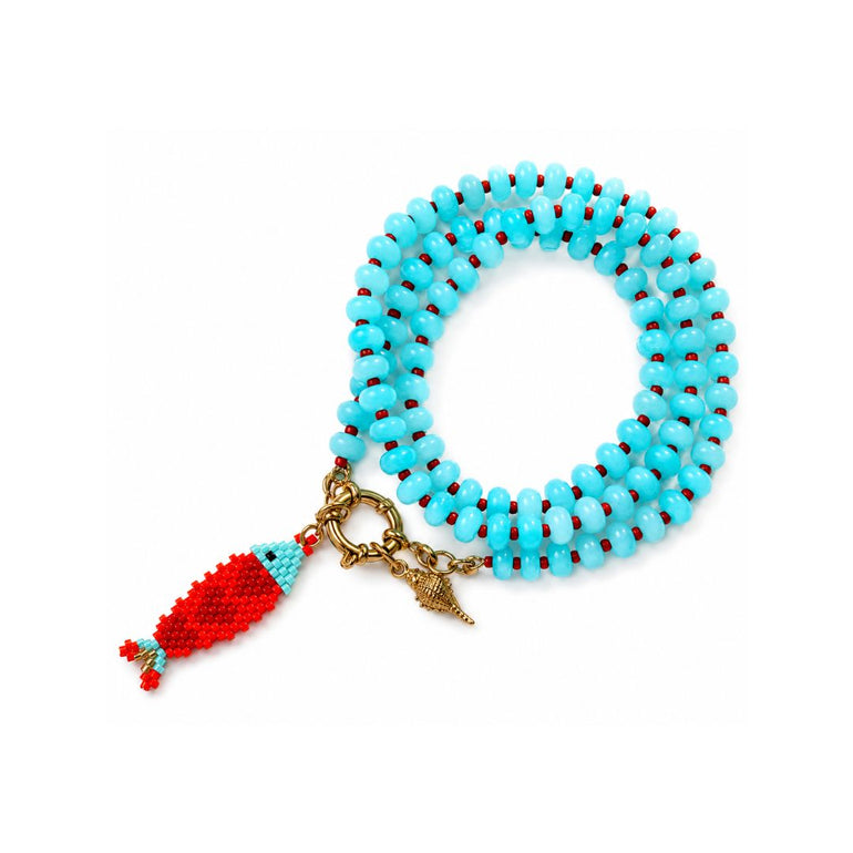 Blue Tide Stone Necklace, the best customized gift and gifts for her and for him from Inna Carton online shop Dubai, UAE!
