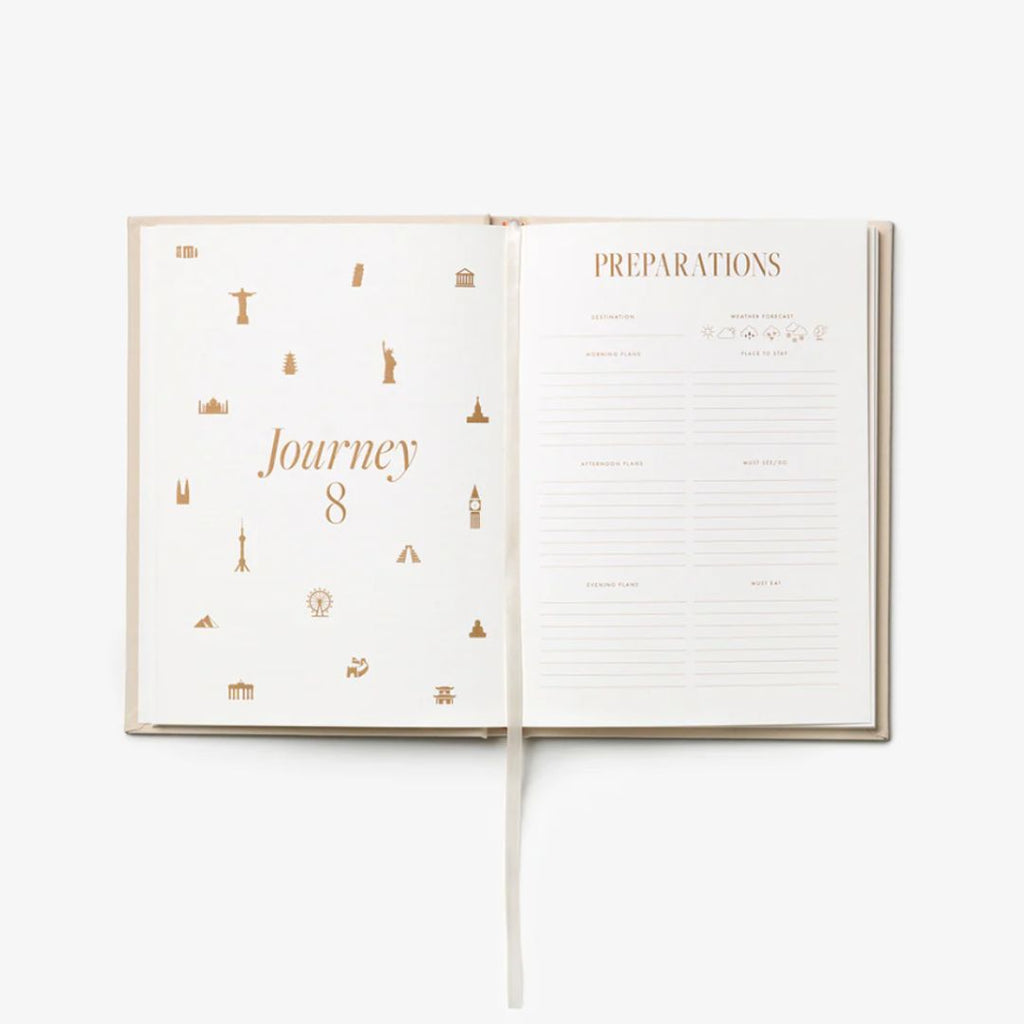 Bon Voyage Travel Linen Journal, the best customized gift and gifts for her and for him from Inna Carton online shop Dubai, UAE!