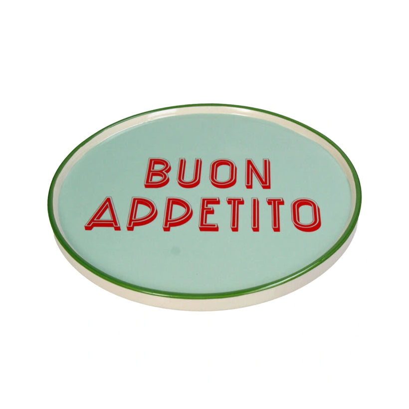 Buon Appetito Round Plate, the best customized gift and gifts for her and for him from Inna Carton online shop Dubai, UAE!
