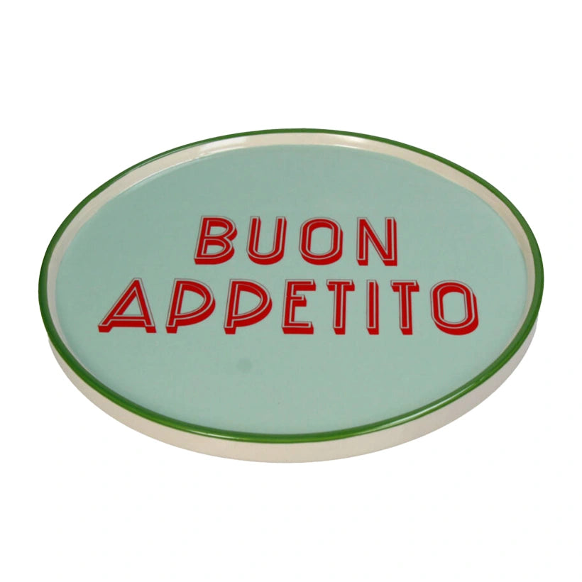 Buon Appetito Round Plate, the best customized gift and gifts for her and for him from Inna Carton online shop Dubai, UAE!