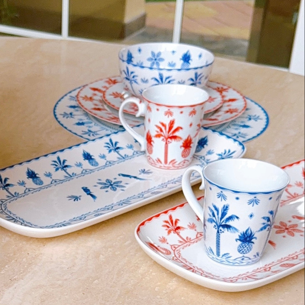 Jungle Porcelain Mug | Blue