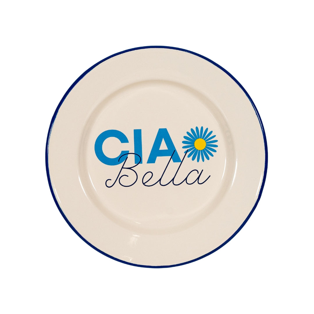 Ciao Bella Dinner Plate, the best customized gift and gifts for her and for him from Inna Carton online shop Dubai, UAE!
