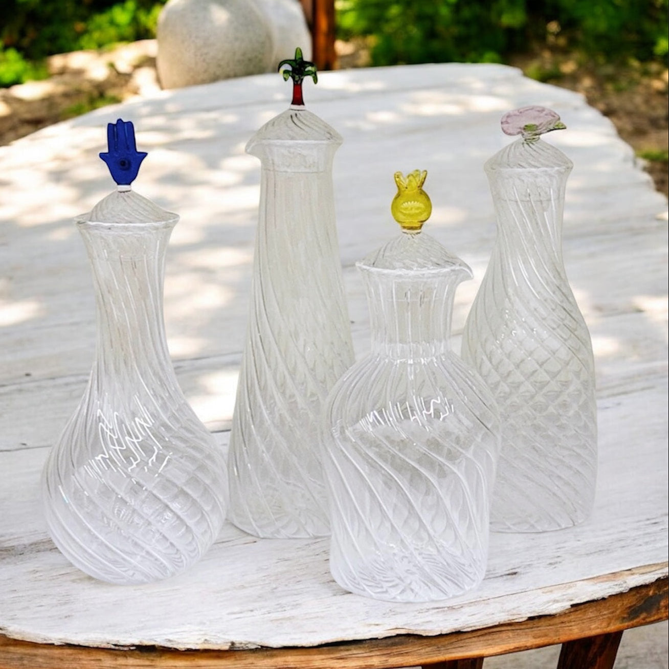 Carafe Glass Bottle | Flower, the best customized gift and gifts for her and for him from Inna Carton online shop Dubai, UAE!
