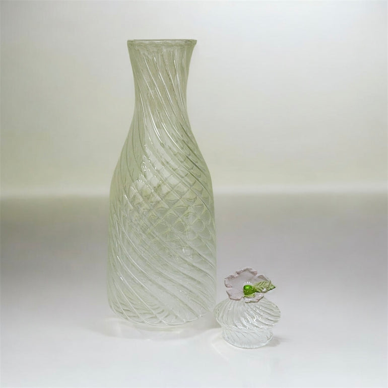 Carafe Glass Bottle | Flower, the best customized gift and gifts for her and for him from Inna Carton online shop Dubai, UAE!
