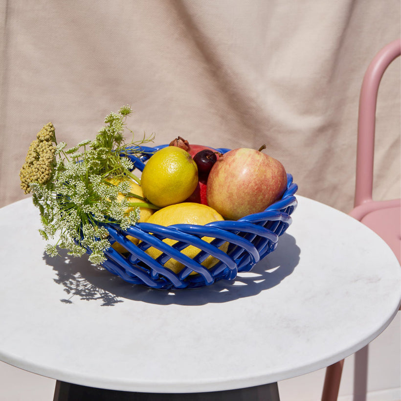Ceramic Basket | Blue, shop the best Christmas gift gifts for her for him from Inna carton online store dubai, UAE!
