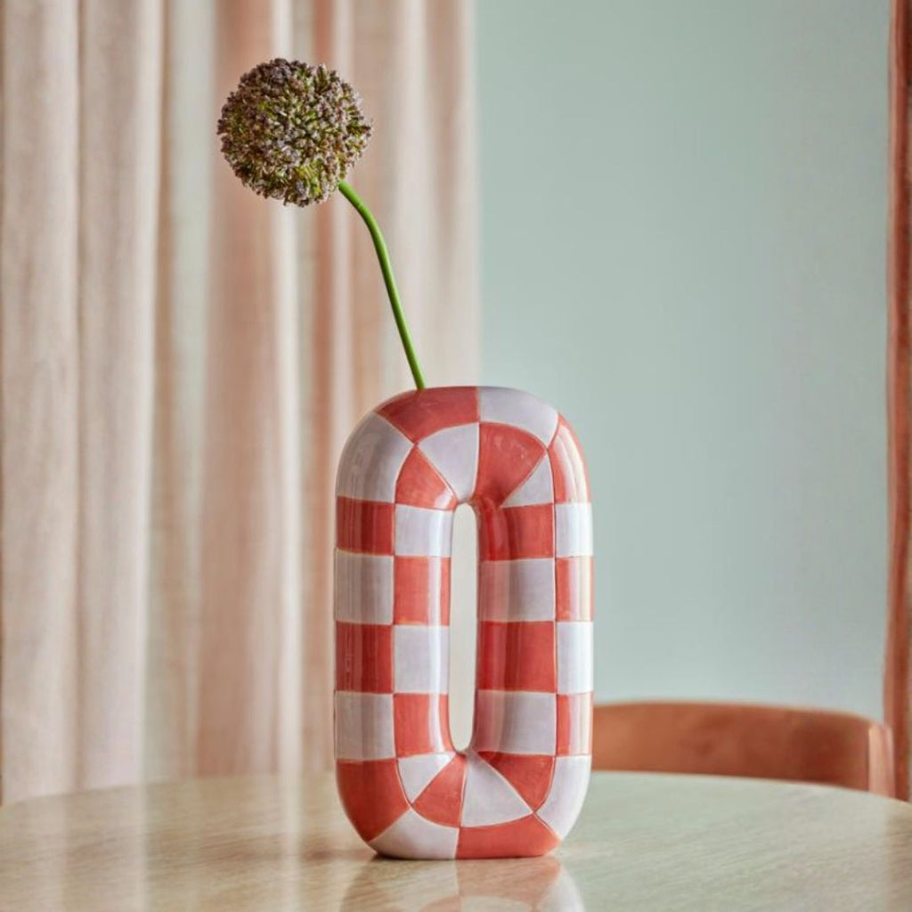 Checkered Ceramic Vase, the best customized gift and gifts for her and for him from Inna Carton online shop Dubai, UAE!
