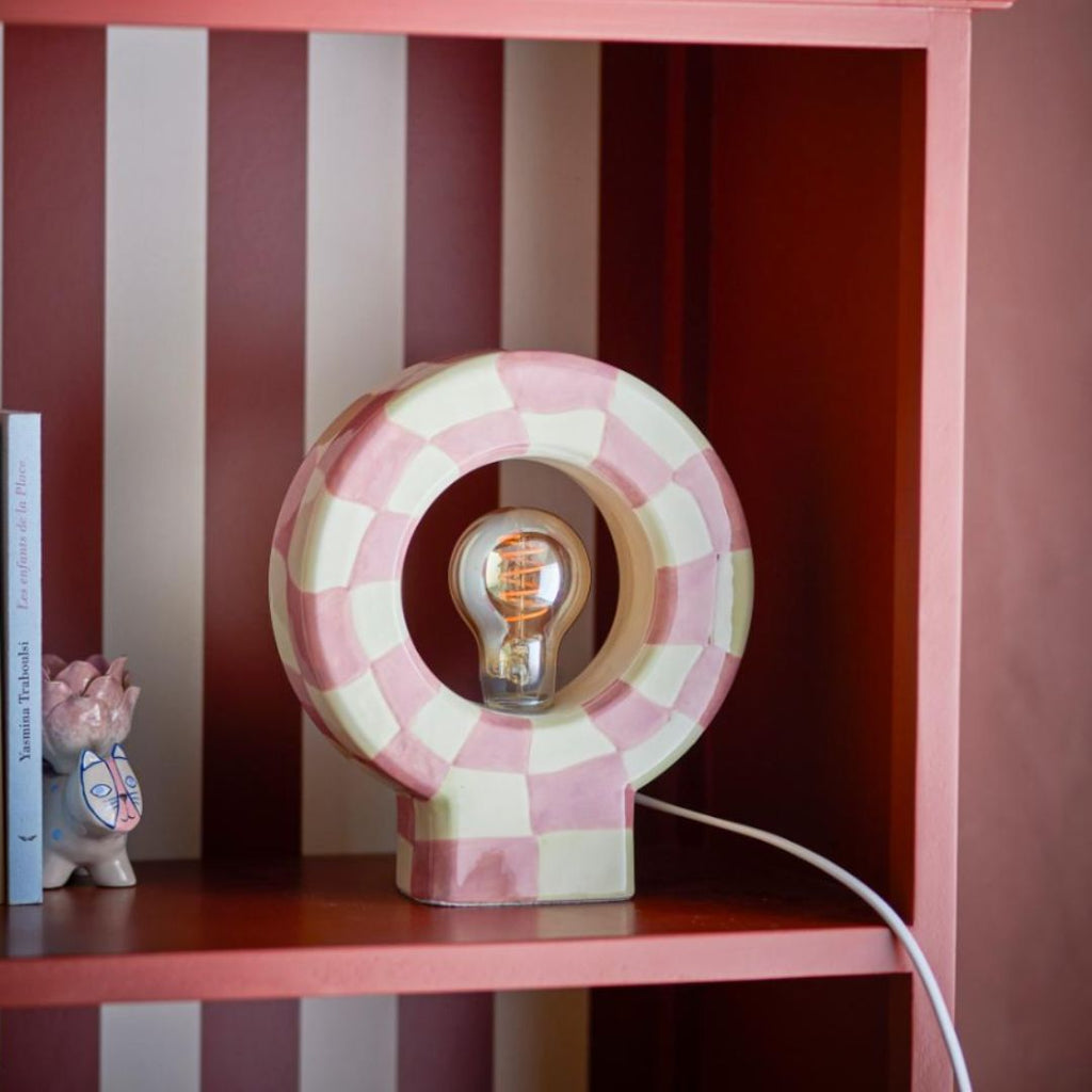 Checkered Table Lamp, the best customized gift and gifts for her and for him from Inna Carton online shop Dubai, UAE!