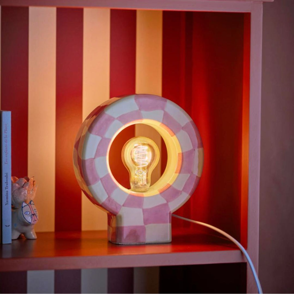 Checkered Table Lamp, the best customized gift and gifts for her and for him from Inna Carton online shop Dubai, UAE!