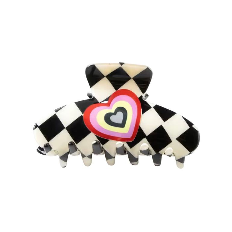 Checkered Heart Hair Claw Clip, the best customized gift and gifts for her and for him from Inna Carton online shop Dubai, UAE!

