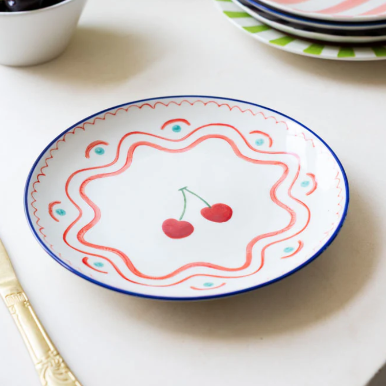 Cherry Dessert & Salad Plates, the best customized gift and gifts for her and for him from Inna Carton online shop Dubai, UAE!