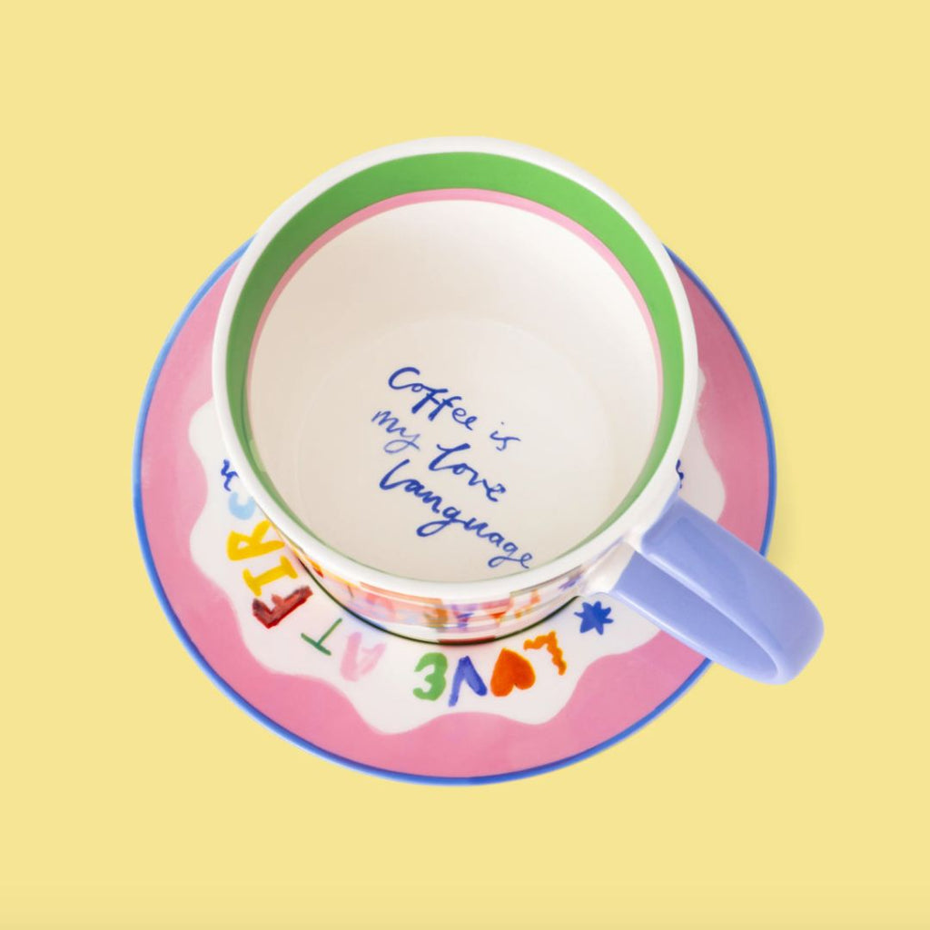 Coffee Club Stoneware Cup & Saucer, the best customized gift and gifts for her and for him from Inna Carton online shop Dubai, UAE!
