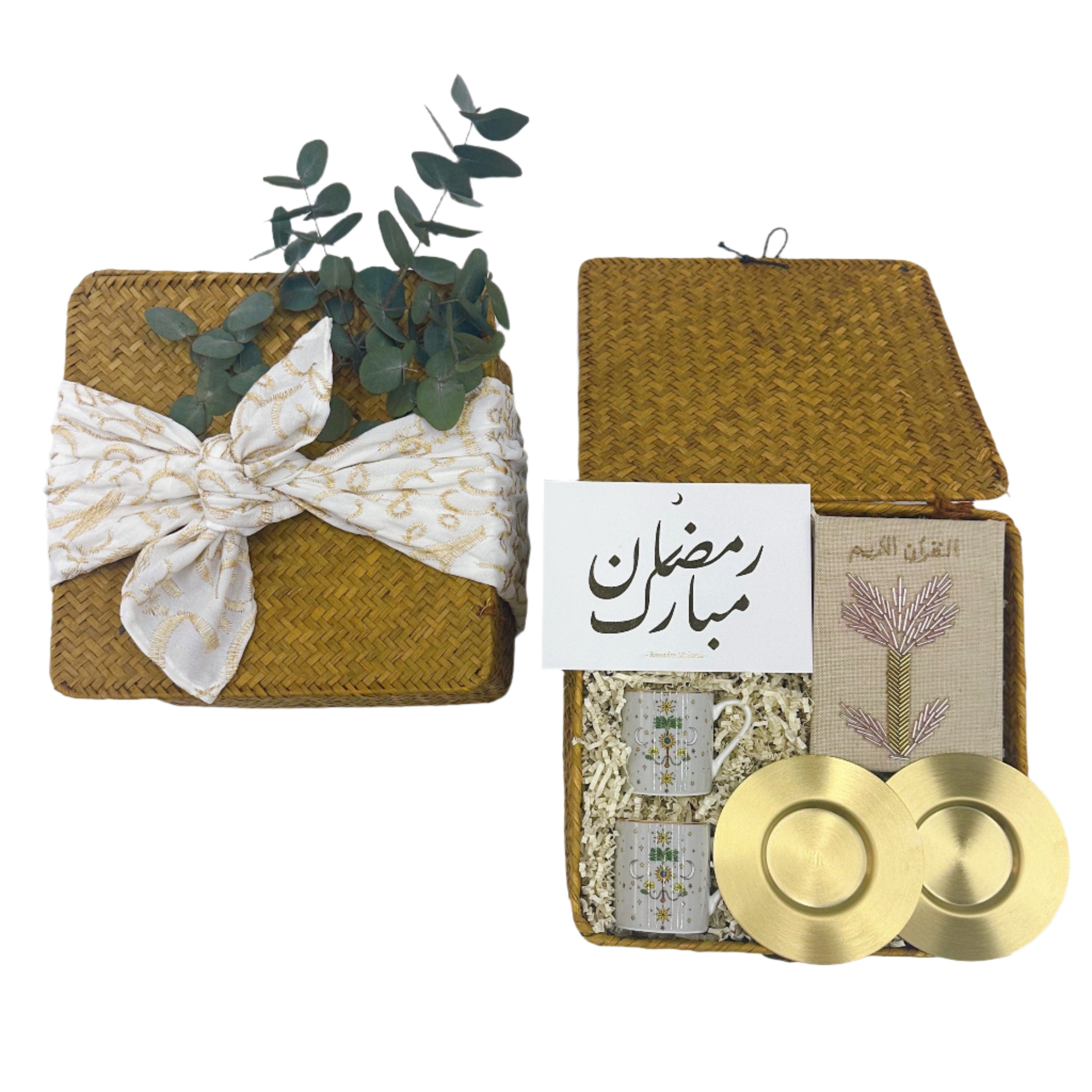 Nourie Coffee Cups with Brass Saucers
Holy Quran Hand Embroidered Pink Palm, the best ramadan customize gift and gifts for her and for him from Inna Carton online shop Dubai, UAE!
