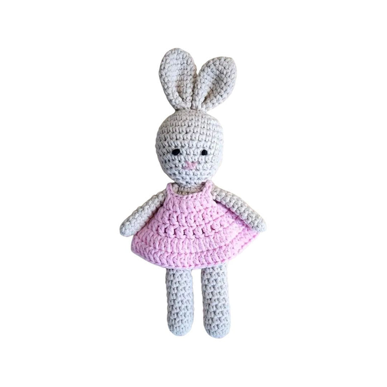 Crochet Bunny Stuffed  Comforter | Pink, the best customized gift and gifts for her and for him from Inna Carton online shop Dubai, UAE!
