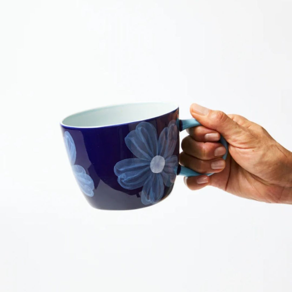 Daisy Ceramic Mug Navy, the best customized gift and gifts for her and for him from Inna Carton online shop Dubai, UAE!
