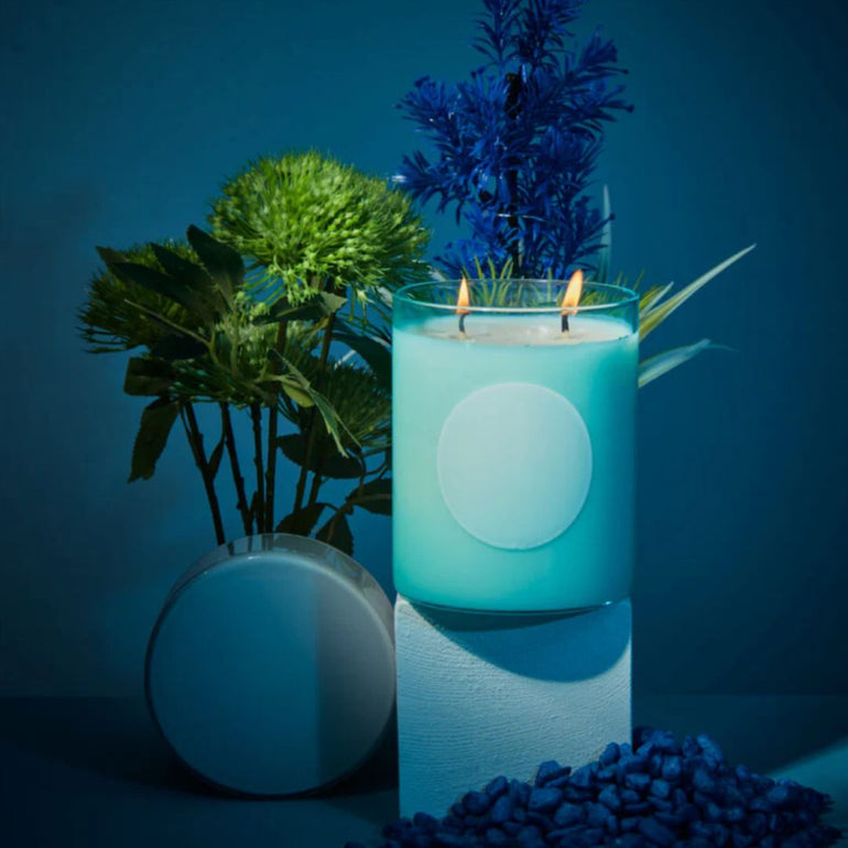 Disco Glass Candle | White Floral, the best customized gift and gifts for her and for him from Inna Carton online shop Dubai, UAE!
