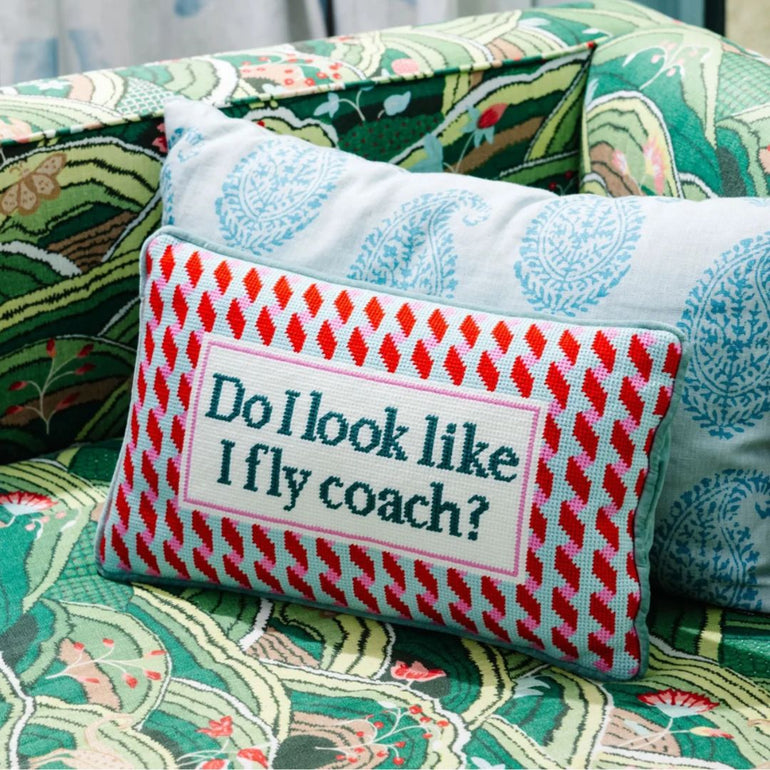Do I Look Like I Fly Coach Needlepoint Pillow, the best customized gift and gifts for her and for him from Inna Carton online shop Dubai, UAE!
 