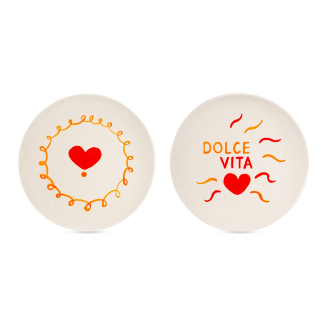 "Dolce Vita" Stoneware Plates Set, the best customized gift and gifts for her and for him from Inna Carton online shop Dubai, UAE!
