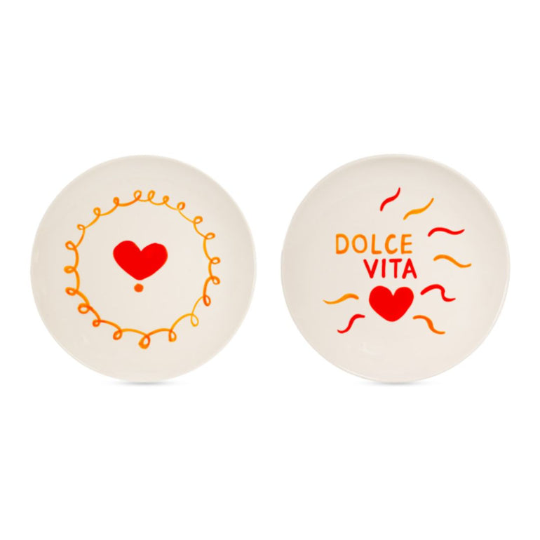 "Dolce Vita" Stoneware Plates Set, the best customized gift and gifts for her and for him from Inna Carton online shop Dubai, UAE!
