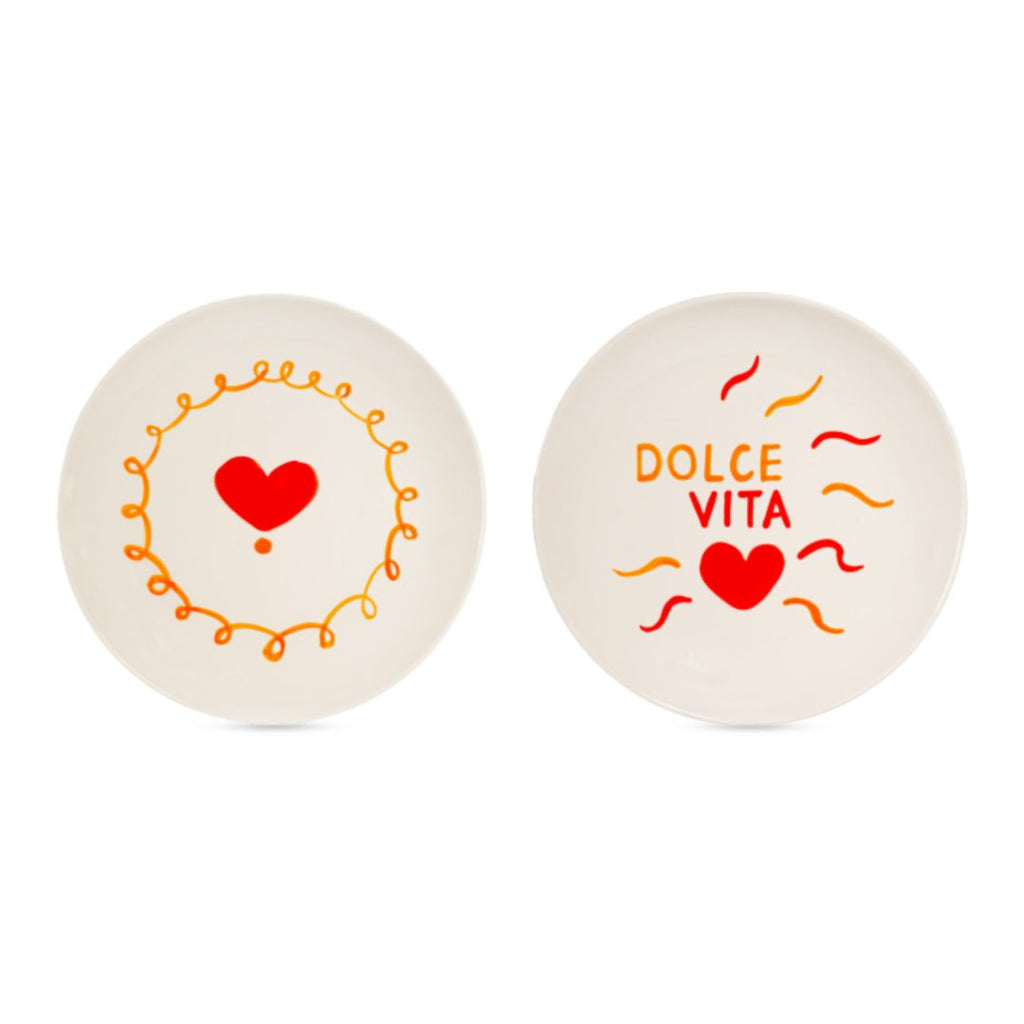 "Dolce Vita" Stoneware Plates Set, the best customized gift and gifts for her and for him from Inna Carton online shop Dubai, UAE!
