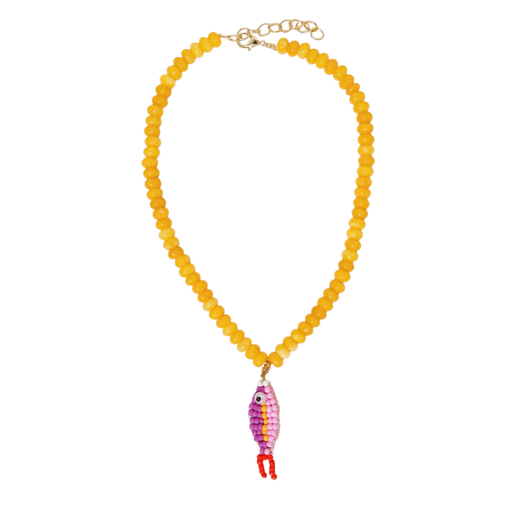 Santorini Fish Necklace | Yellow