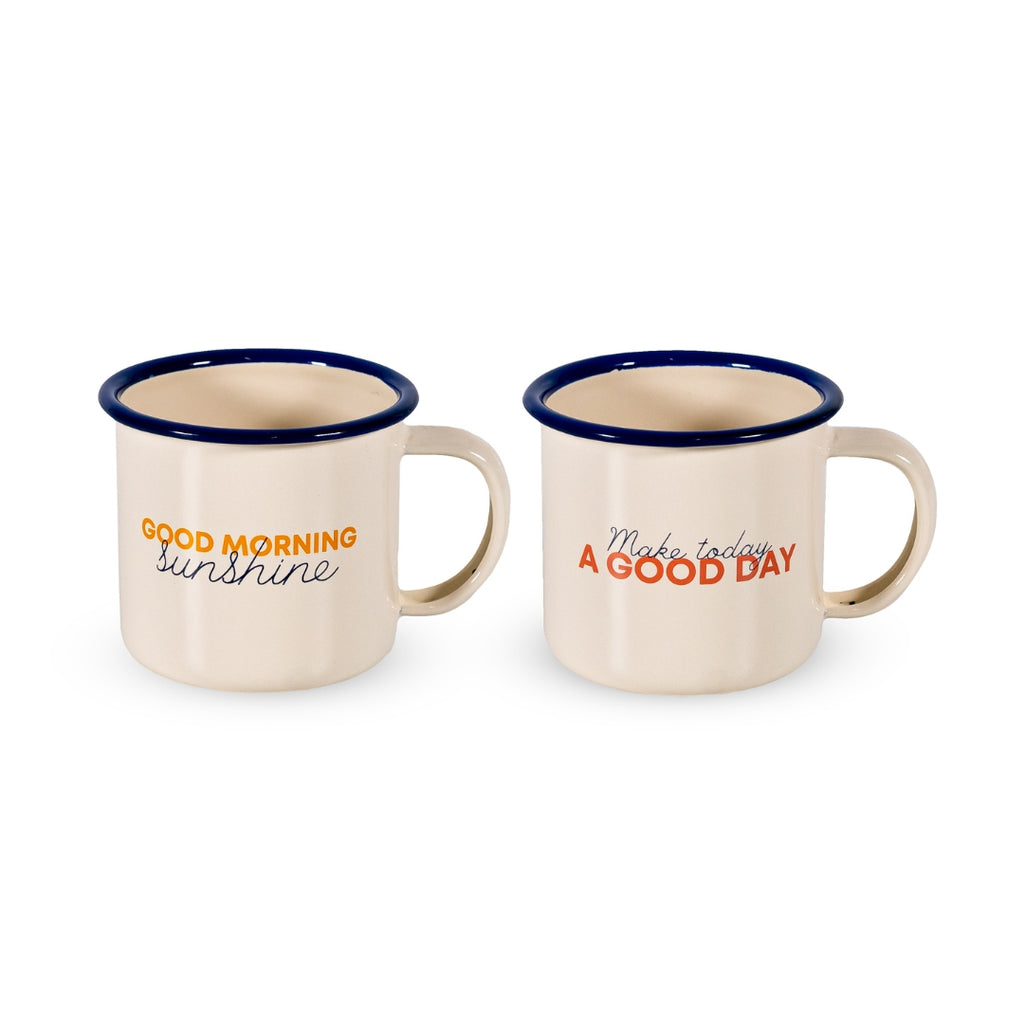 Espresso Enamel Cups Set Good Morning, the best customized gift and gifts for her and for him from Inna Carton online shop Dubai, UAE!
