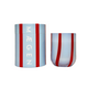 Attina Glass Candle | Blue & Red