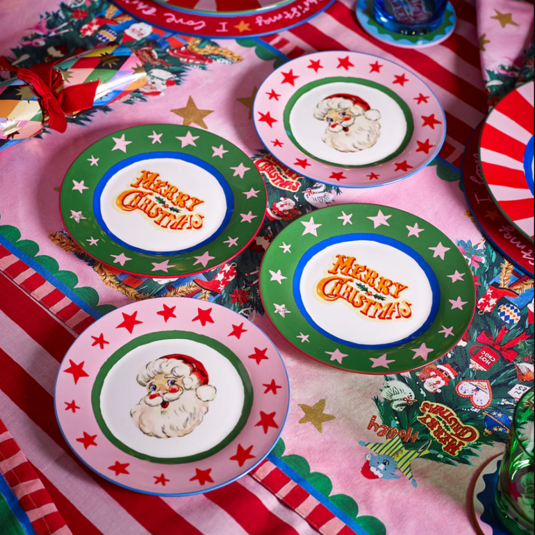 Christmas Festive Dessert Plates set, the best customized gift and gifts for her and for him from Inna Carton online shop Dubai, UAE!
